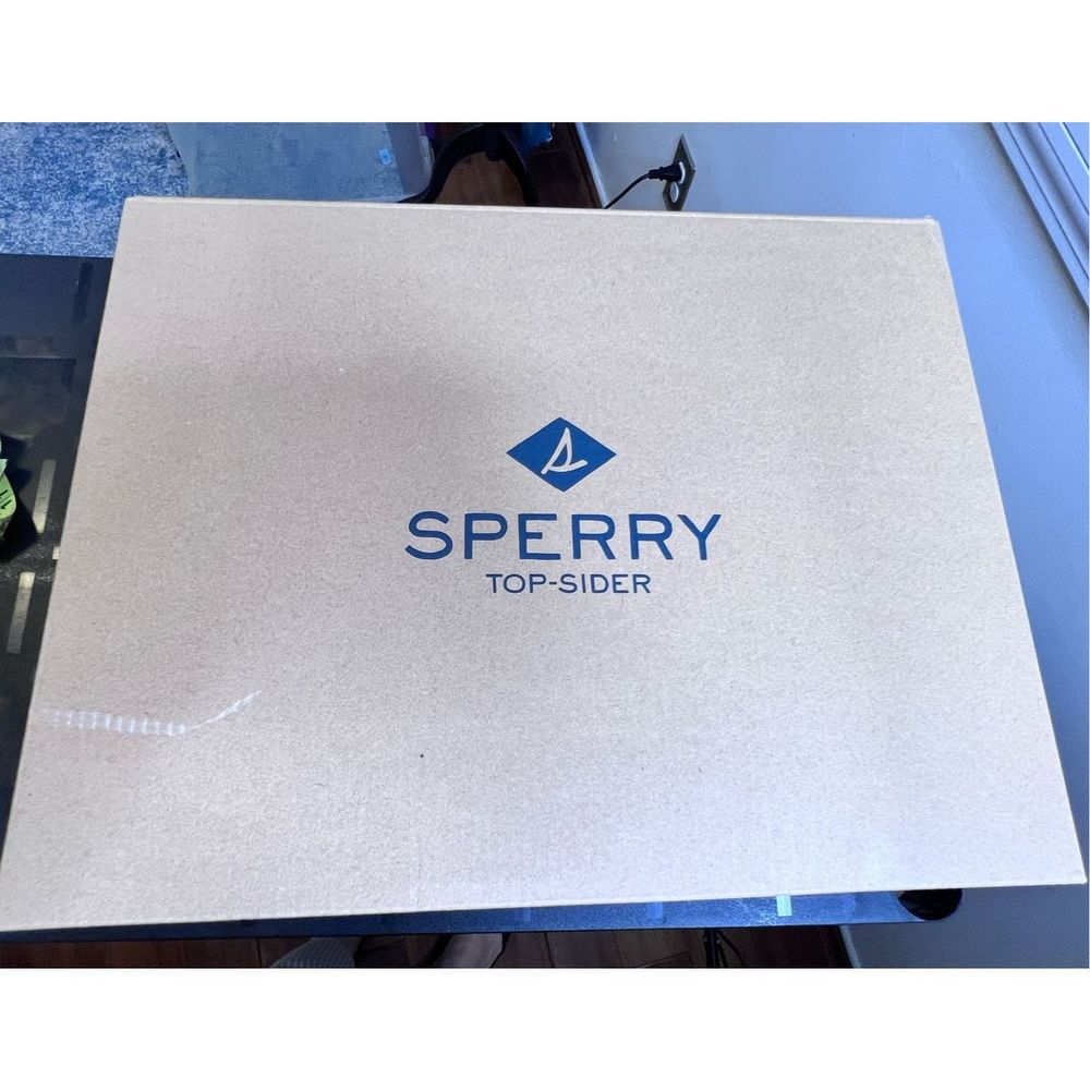 Sperry Saltwater Blue Check Navy Duck Boots Sz10 "Original Owner" - Picture 9 of 11